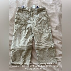 REI Convertible Toddler Pants 18-24 Months